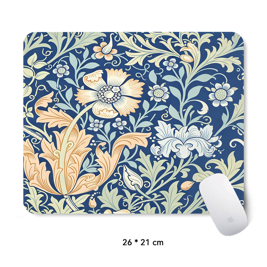 FLOWER815 26 * 21cm Mouse Pad Antiderrapante Engrossado 3mm Lavável Borda Costurada Tapete De Mesa MousePad