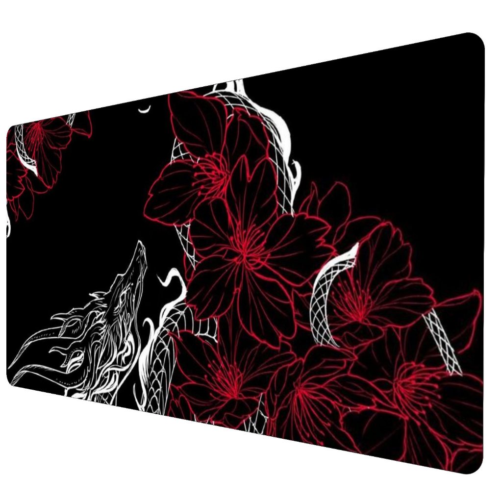Mouse Pad Gamer Speed Extra Grande Dragão Flower Vários Tamanhos
