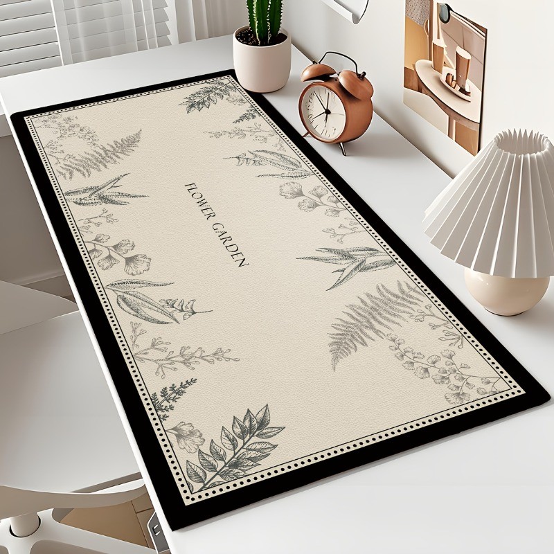 Mousepad 80x30 e 90x40cm Botânica Flower Desk Pad Minimalista Para Home Office e Mesa Gamer