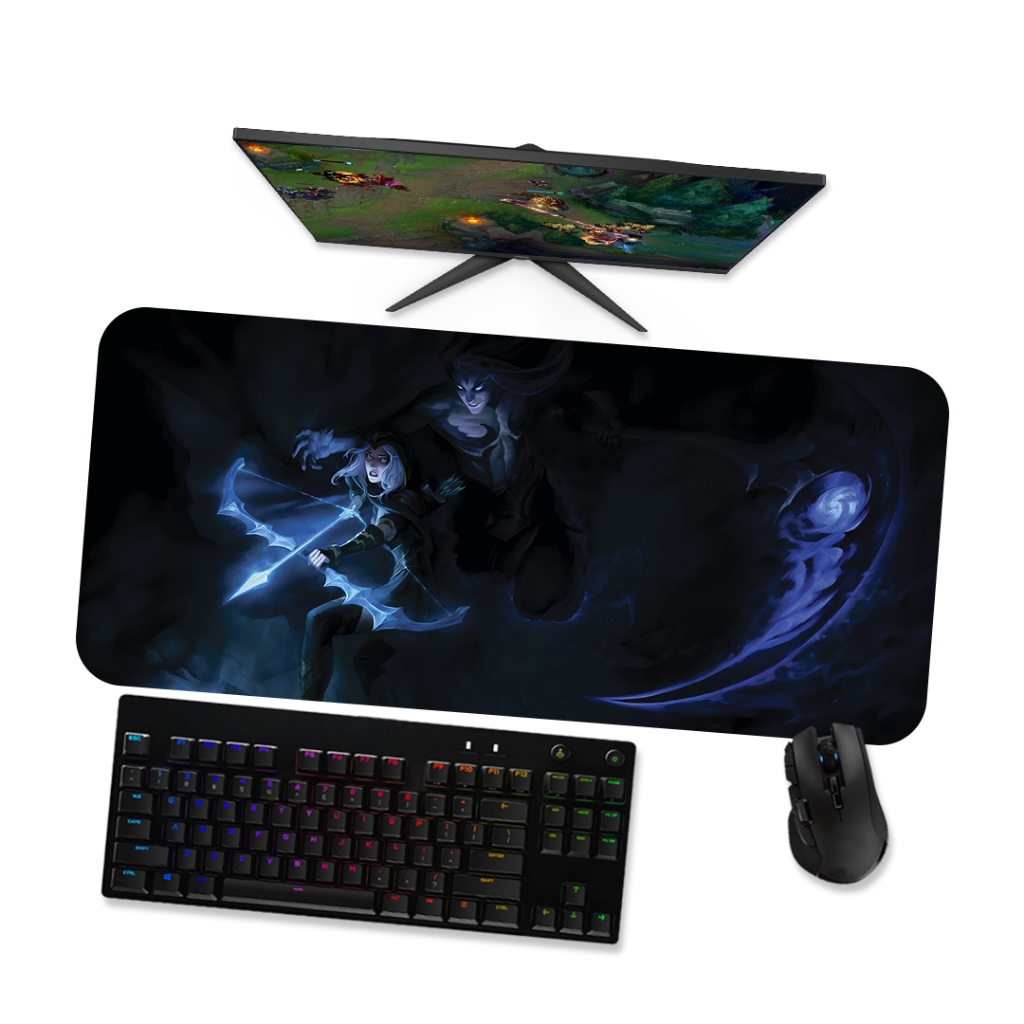 Mouse pad Ashe e Kayn 1 - LOL League of legends Mousepad Gamer 90x40 80x40 60x40 70x30