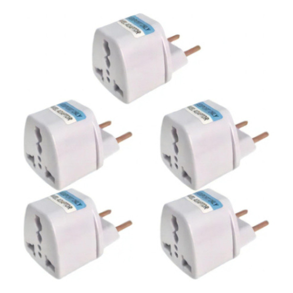Kit 5x Adapters Universal Socket European Standard P Brazil