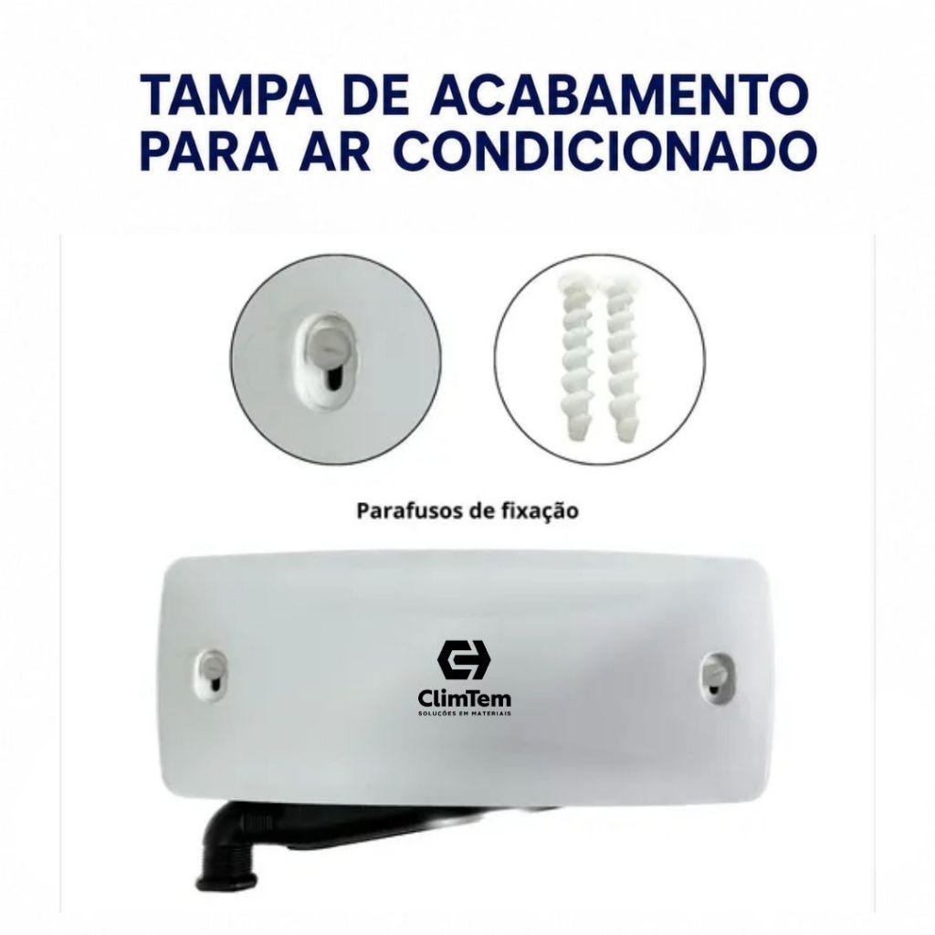 Tampa Acabamento Caixa de Passagem Ar Condicionado Branca Universal Escolha o Kit