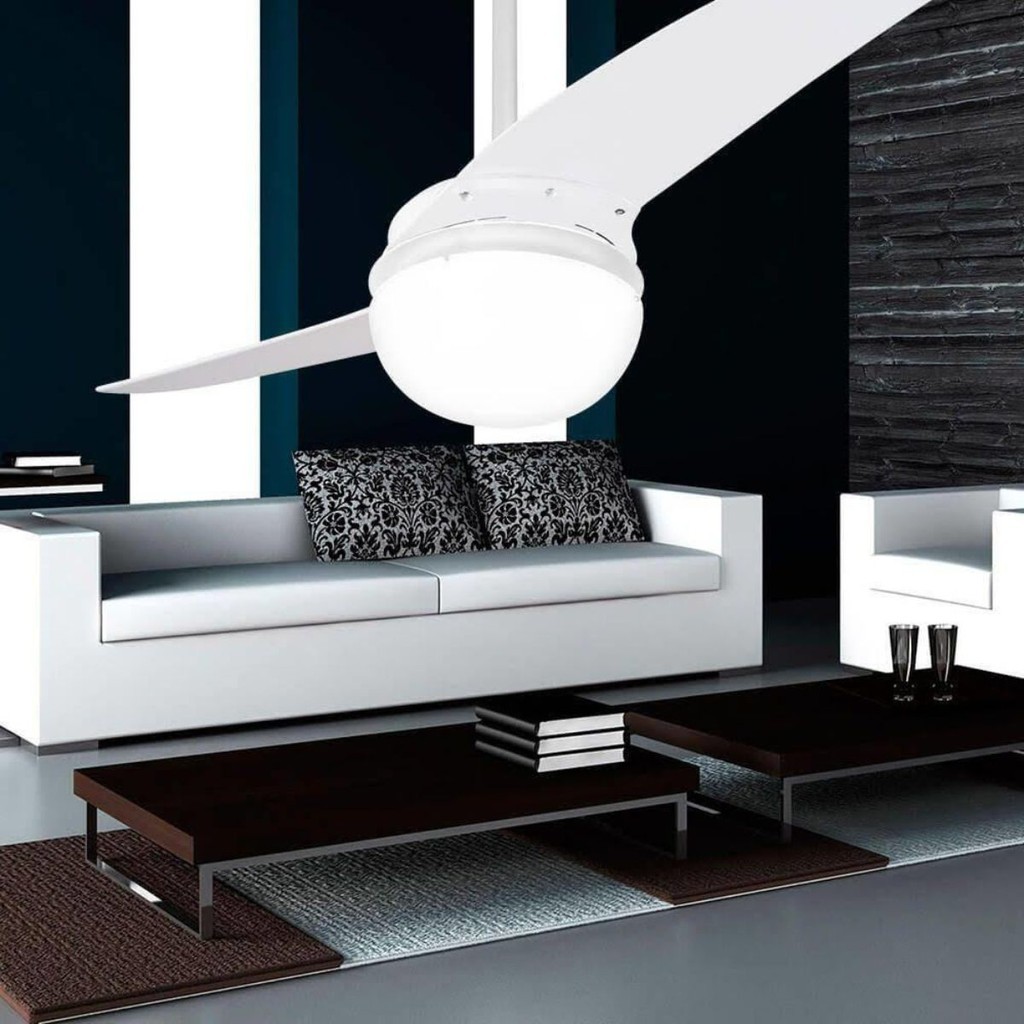 Ventilador de Teto Spirit 202 2 Pás Branco 127V — Dimmer 3 Velocidades + Função Exaustão
