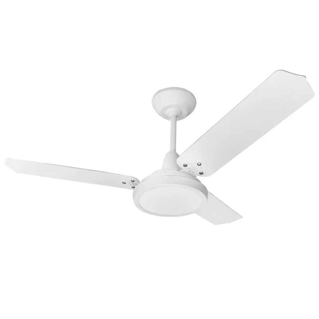 Ventilador Teto Moderno Lampada Led 3V 220V Branco Lorensid