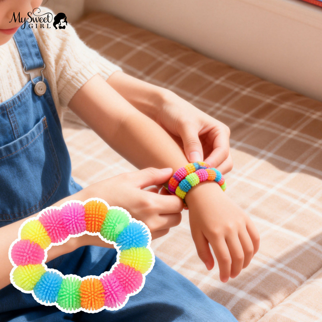 Tpr Stress Ball Relief Gadget Soft Stretchable Bracelets for Kids – Elastic Kneadable Wristbands Skin-friendly Comfort