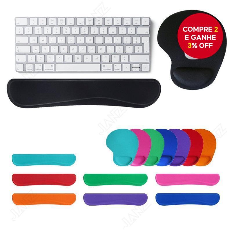 Almofada De Descanso De Pulso Teclado Mousepad Ergonômico Confortável Alívio Antiderrapante Para PC Computador Laptop