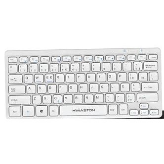 Teclado Bluetooth sem fio H'Maston JP101 original para celulares/tablets/laptops BRANCO