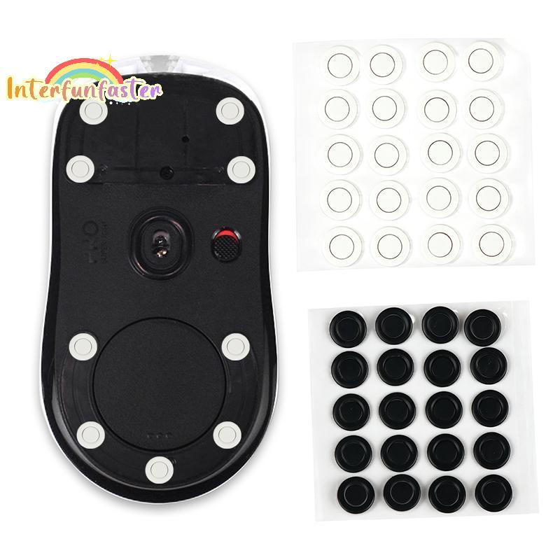 [Interfunfasterfunb] Ultraglide 7mm Mouse Glide Foot Pads 20pcs/Pa Donut Rodada Universal DIY Para Home Office Laptop [N