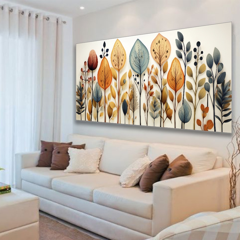 Quadro Decorativo 120x60 Sala recepção Elegante Moderno Grande colorido decoração