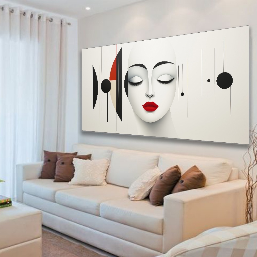 Quadro Decorativo 120x60 Sala recepção Elegante Moderno Grande decoração