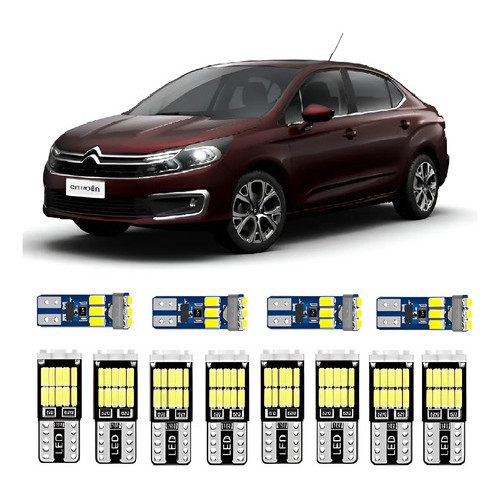 Kit Led Premium 12v 6000k Citroen C4 Lounge 2014-2021 Universal Preto 6000k