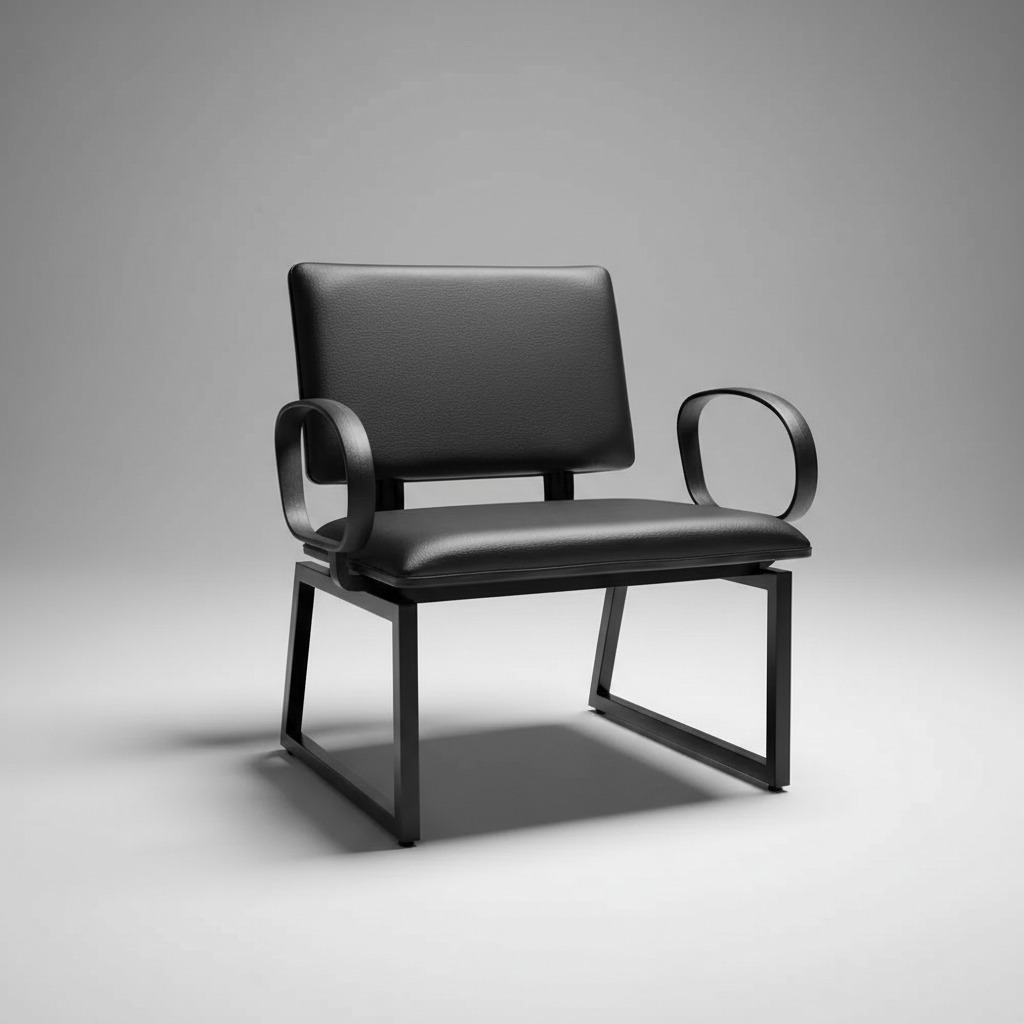 Cadeira Office PLus Size - Obeso, Braços fixos Corsa, Tecido Courvin Preto, até 200kg