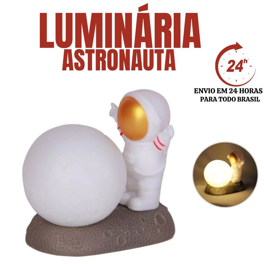 Astronauta Lua Luz Ambiente Noite Lâmpada Spaceman Desktop Decor Kids Boy Gifts Home Decoration