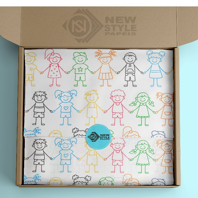 Papel de seda Premium 35x50 cm KIDS, CRIANÇAS, BRINQUEDOS -01