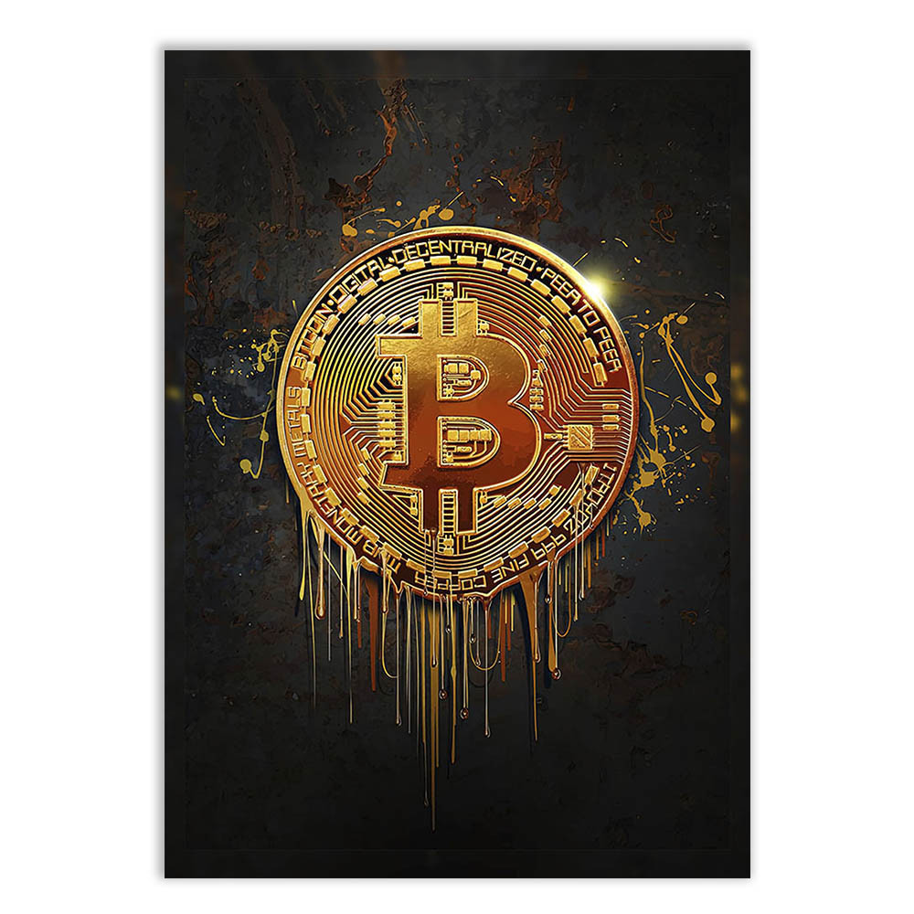 Placa Decorativa Criptomoeda Crypto Dinheiro Investimentos Decoração Escritório