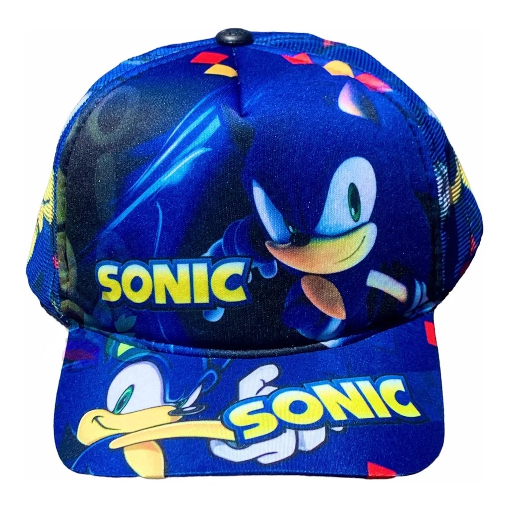 Bone Sonic Super Mario Carros Cars Homem Aranha Patrulha Canina Menino Infantil Criança com Regulagem