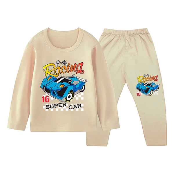 Conjunto De Pijamas Infantis Super Car Confortável E Durável 1-10 Anos 845