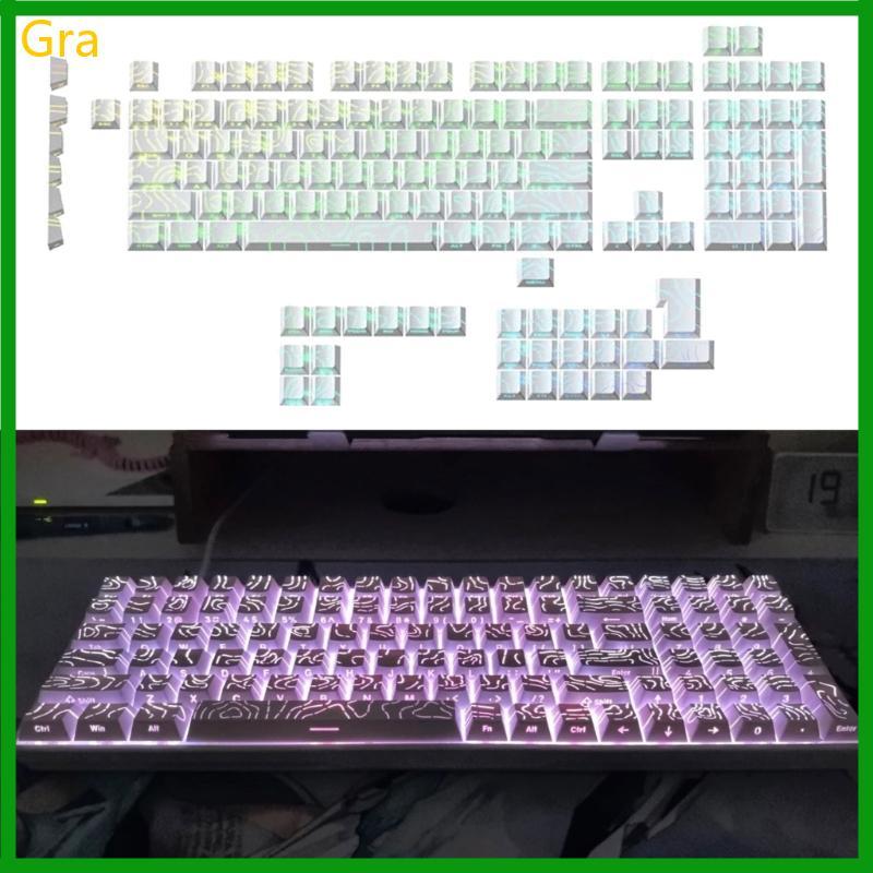 Gra 133Key Teclados Mecânicos Keycaps Contour4 0 Perfil Otimizado E AntiFade