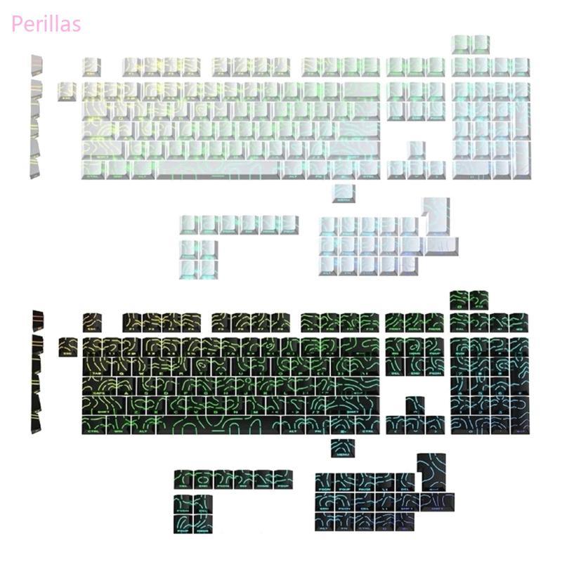 Perillas 133Key Teclados Mecânicos Keycaps Contour4 0 Perfil Otimizado E Personagens AntiFade Side Lit Ampla Compatível