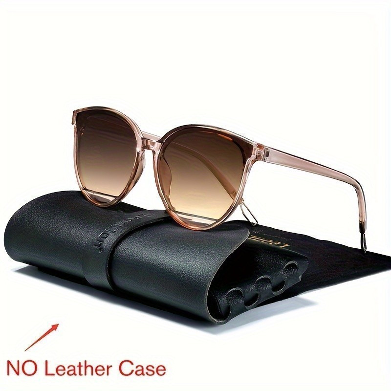 Vintage Ladies Stylish Design Oversized Round For Women Luxury Sun Protection Lenses Fashion Glasses, No Box-&-*&*--**&&