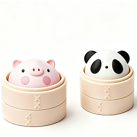 2 Pcs Mini Dumpling Clicker Fidget Toys , Cute 3D Impresso Keychain Clickers , Brinquedos Sensoriais De Alívio Do Estres