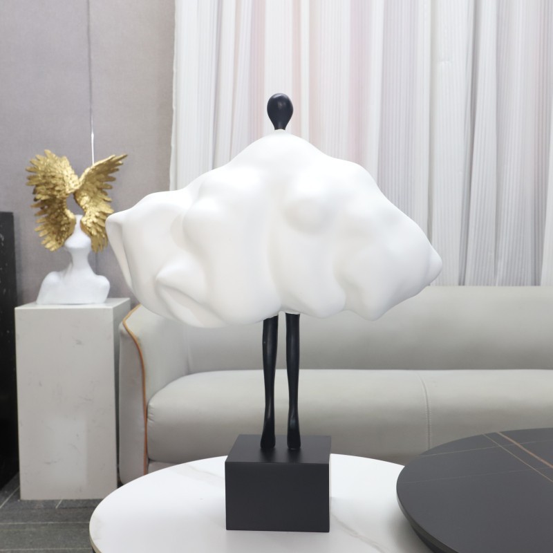 UAVN Nordic-style creative cloud and figure resin ornaments for living room, bedroom, entryway, study, TV cabinet, model