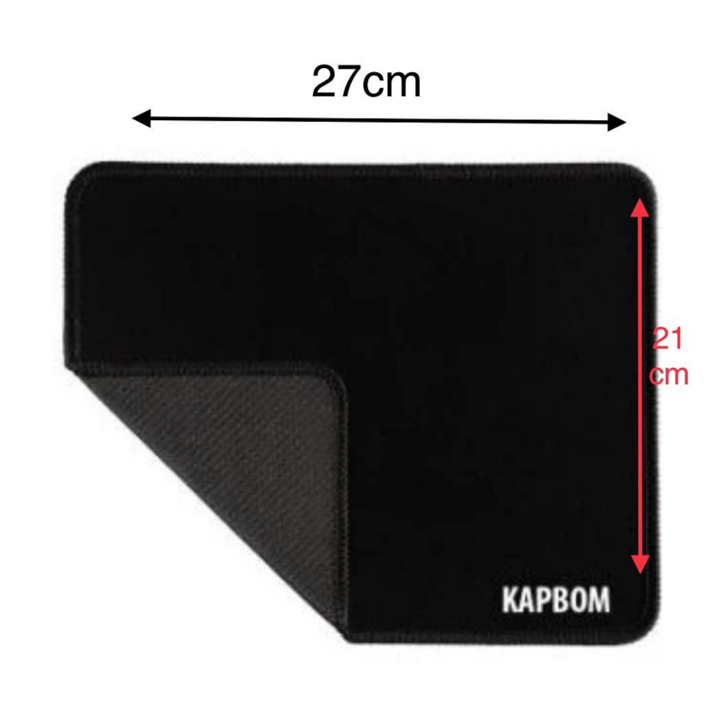Mouse Pad Grande Ergonômico Preto Speed Gamer Escritório 2mm Mousepad Kapbom 270x210