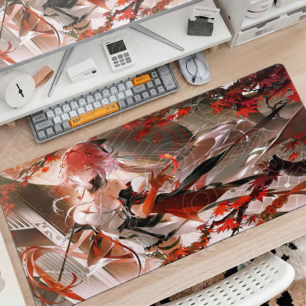 Grande Jogos De Computador Wuthering Ondas Mouse Pad Casa Quarto Decoração Tapete 900x400mm Kawaii Changli Velocidade Te