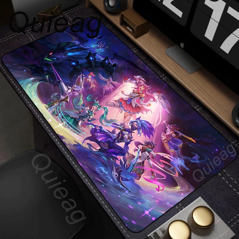 900x400mm Impressão HD Playmat League of Legends Mouse Pad LOL Escritório Maior Jogo Mousepad Xxl Jogos Costurado Borda