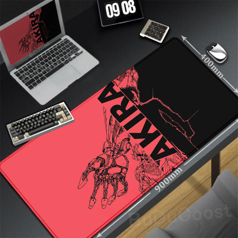 900x400mm Borracha Natural Antiderrapante Ratos Esteira XXL Bloqueio Borda Deskmat Anime AKIRA Gaming Mousepad Grande Ma