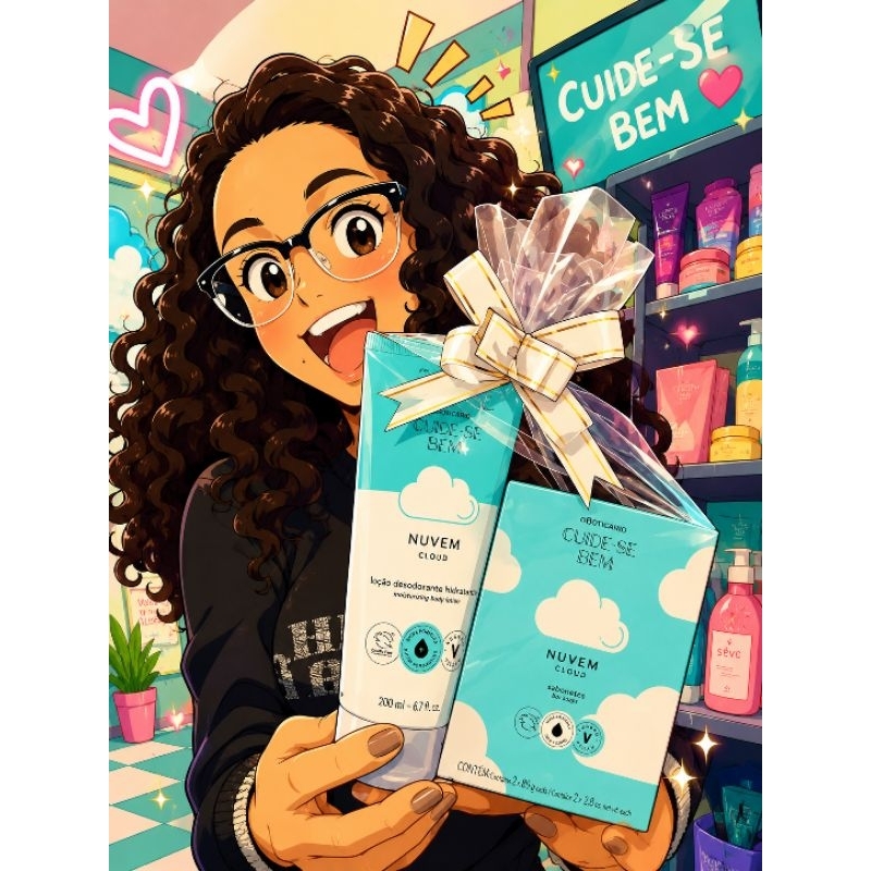 kit NUVEM Cloud Cuide se bem Oboticário ( Hidratante Corporal 200ml + 2x 80g cada  Sabonetes em barra)