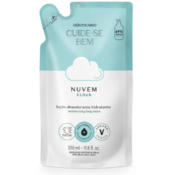 O Boticário - Refil Creme Hidratante Corporal Cuide-se Bem Nuvem Cloud 350m