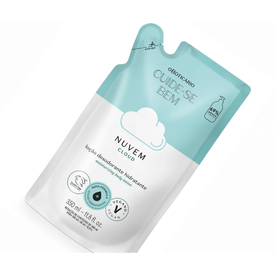 Refil Loção Hidratante Cuide-se Bem Nuvem Cloud Boticário 350ml