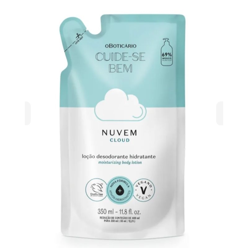 Refil creme hidratante cuide-se bem nuvem cloud - O Boticário