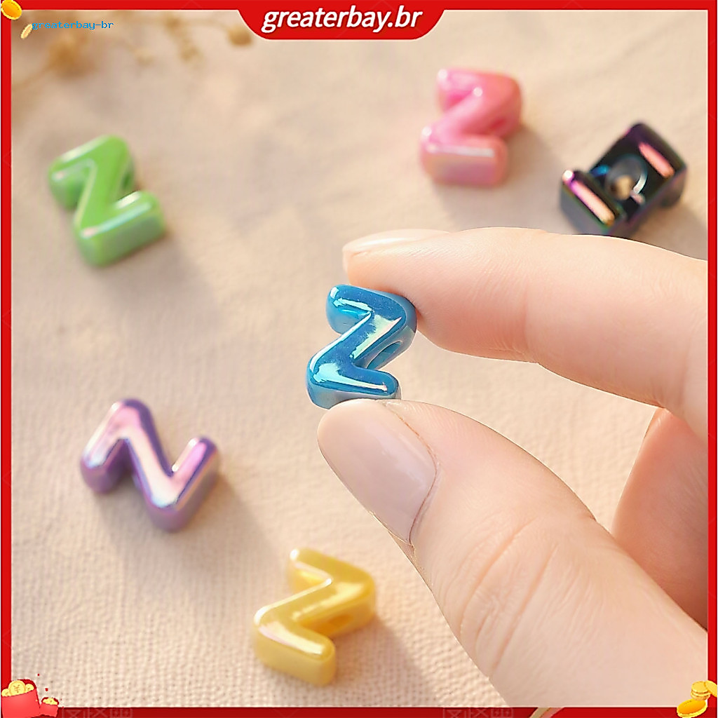 5pcs Colorful Acrylic Bubble Alphabet Beads Letter Spacer for Diy Jewelry Making and Craft Projects – Perfect for Brac