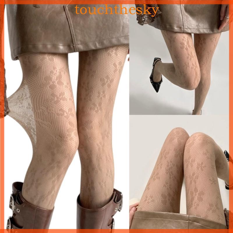 TOU Popular Flower Pattern Fishnet Collants Legwear Para, Uso Diário E Boate