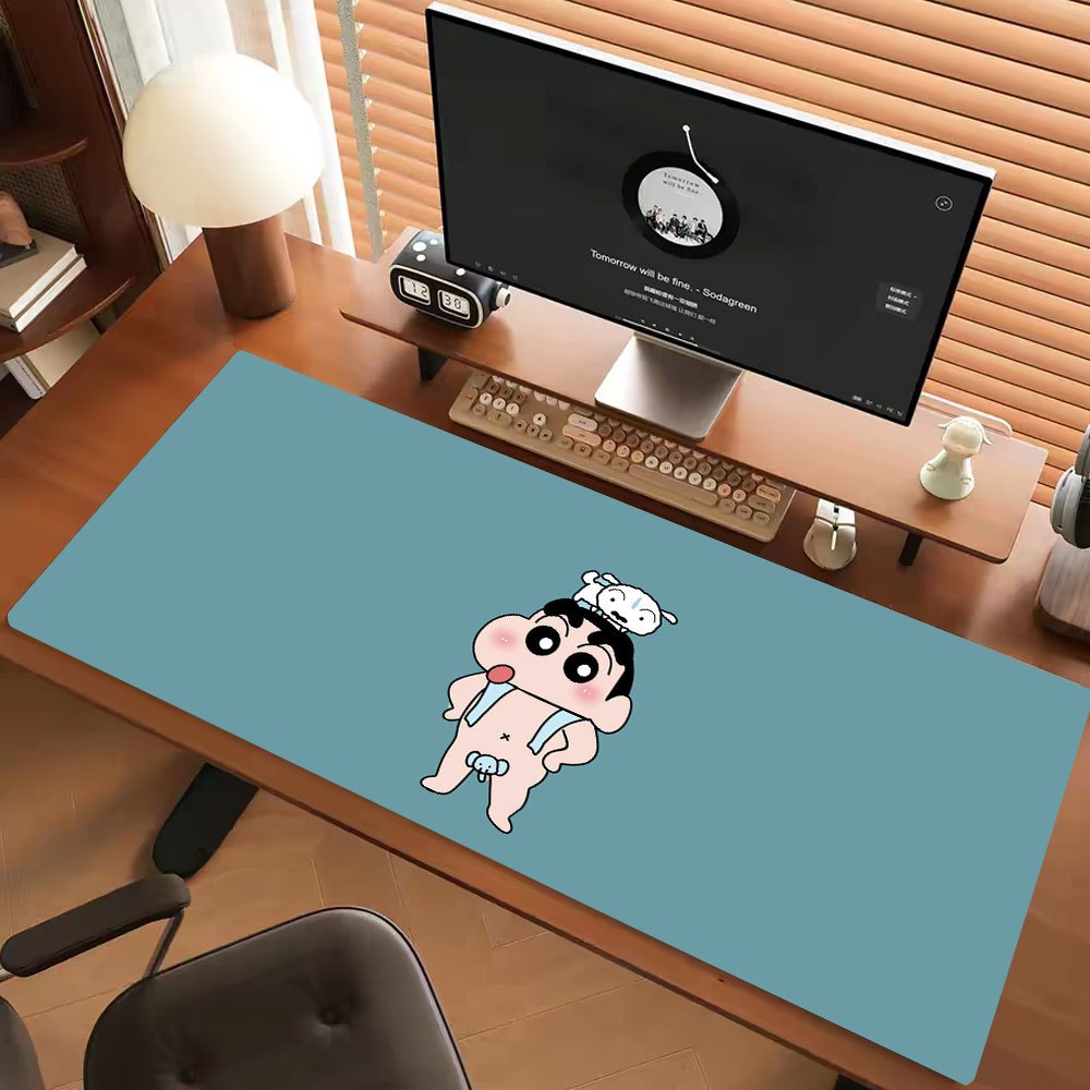 80×30 cm Non-Slip Mouse Pad – Large Desk Mat, Long Computer Mouse Pad – Shin-chan