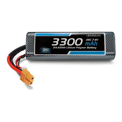 Lipo 7.4v 2s 3300mah 25c/50c Oval Hardcase - Xt60 MELHOR PRECO promocao