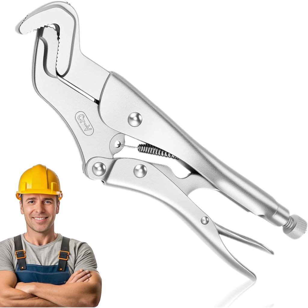 Parrot Nose Pliers, Parrot Jaw Vise Grip with Adjustable Locking Jaw, Non-Slip Grip Home Improvement Tools for Pipe Clip