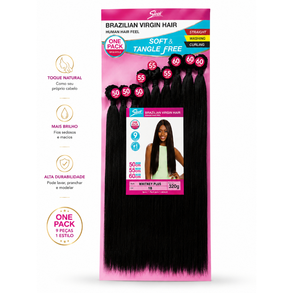 CABELO BIO VEGETAL WHITNEY PLUS  SLEEK 320 gramas