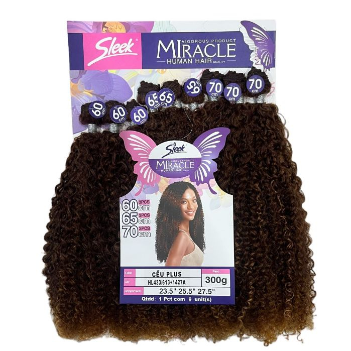CABELO SLEEK CEU PLUS CACHEADA FIBRA ORGANICA ENTRELACE 300G