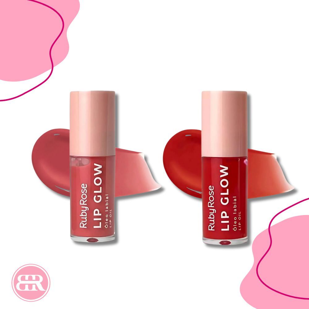 LIP GLOW OLEO LABIAL RUBY ROSE  LANÇAMENTO - VINTAGE ROSE - ELETRIC RED