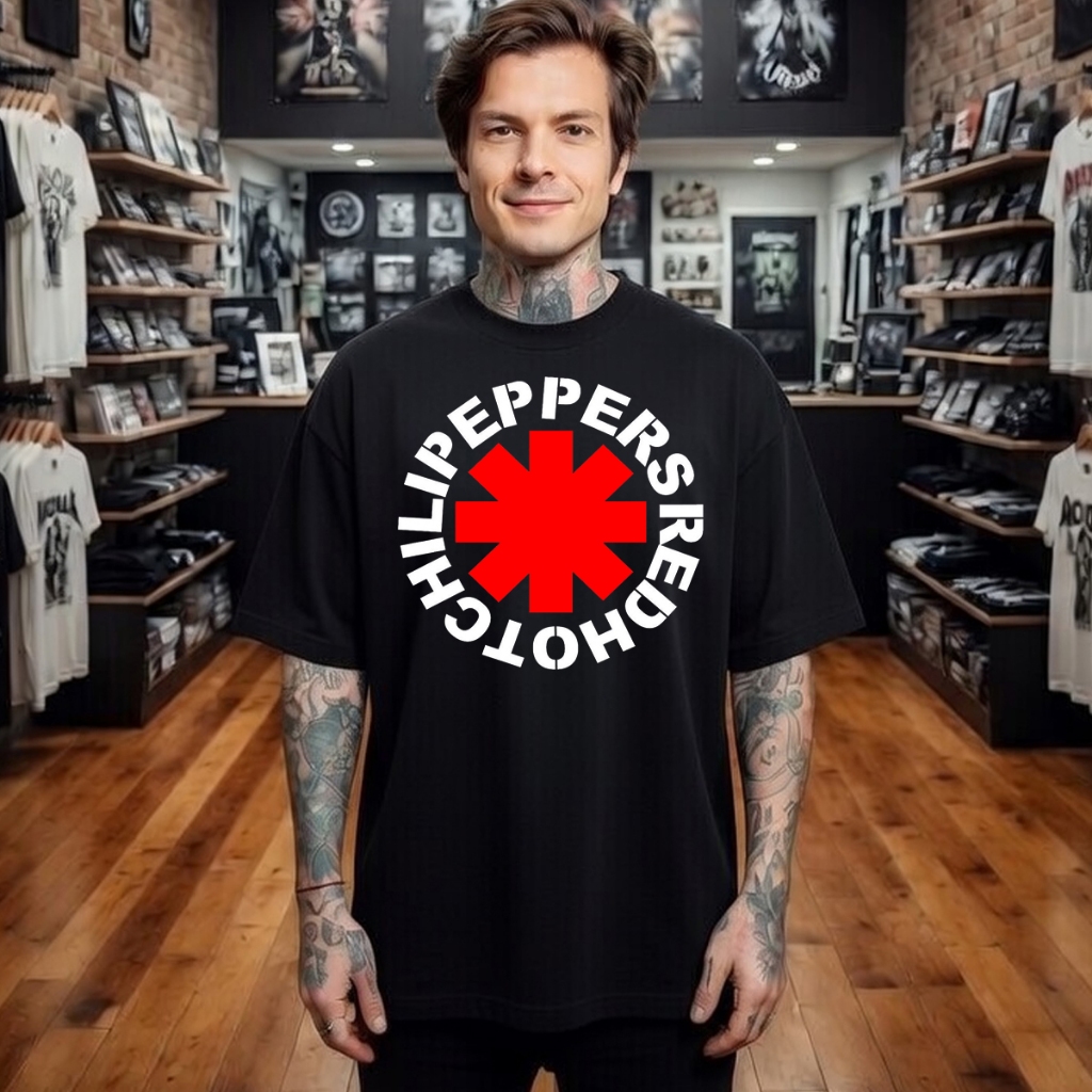 Camiseta Unisex banda Red hot chilli peppers  vintage,   streetwear 100% algodão premium