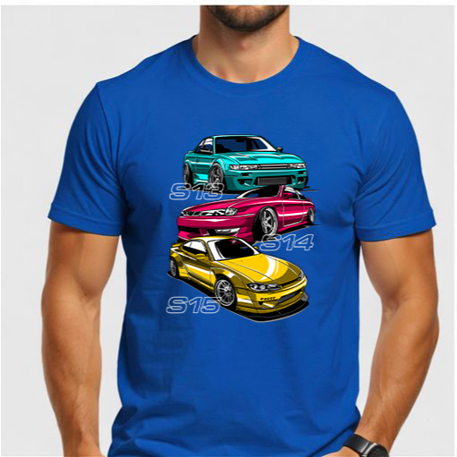 Camiseta Masculina Carros S13, S14 e S15 Streetwear 100% Algodão Premium