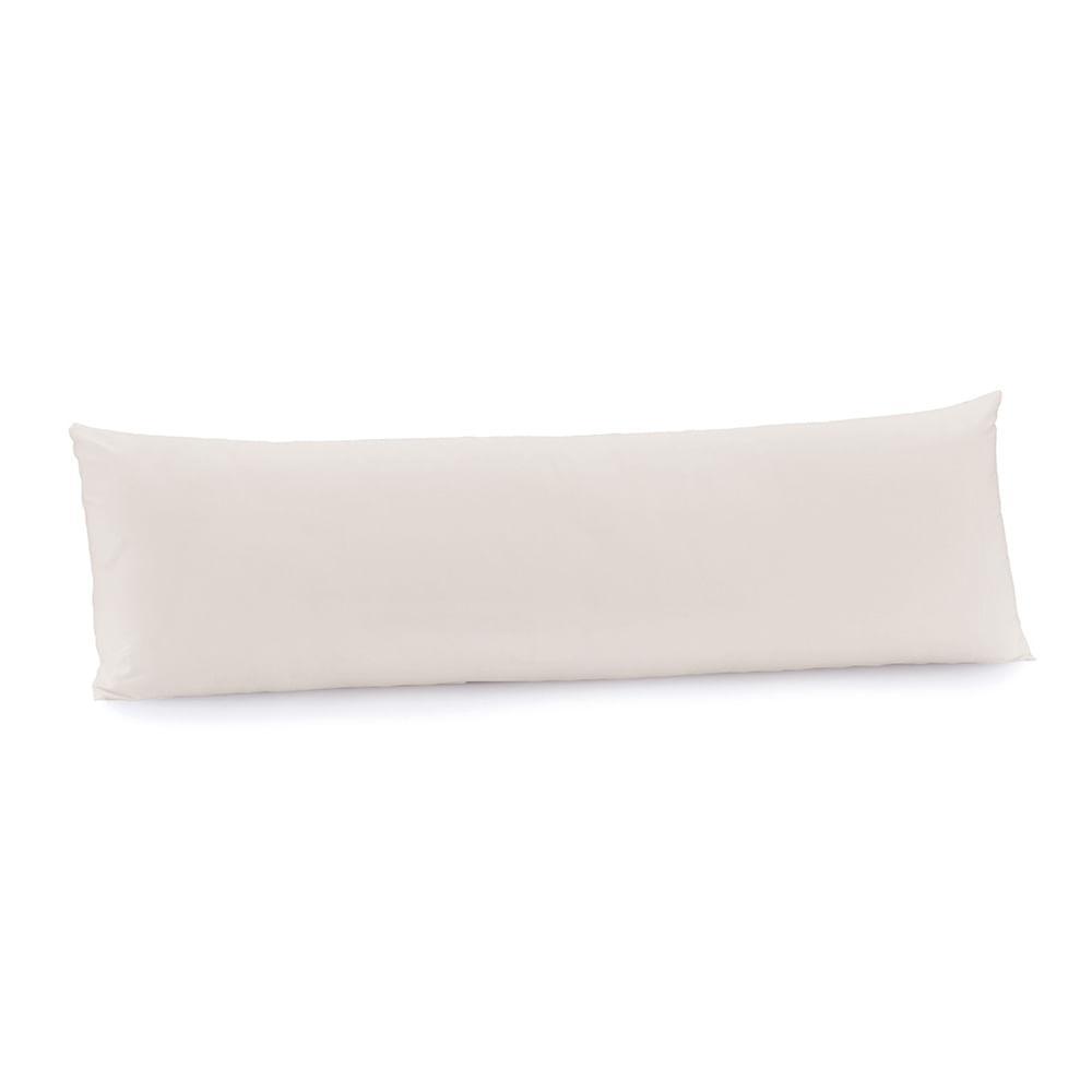 Fronha Body Pillow 40cm x 1,30m  Altenburg Algodão Lux 200 Fios  Bege Delavé