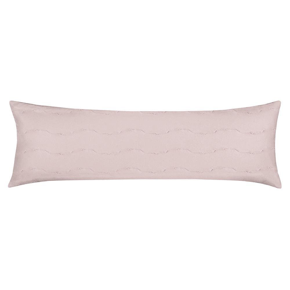 Porta Travesseiro Body Pillow Altenburg Malha Fio Penteado 100% Algodão Rosé Natural