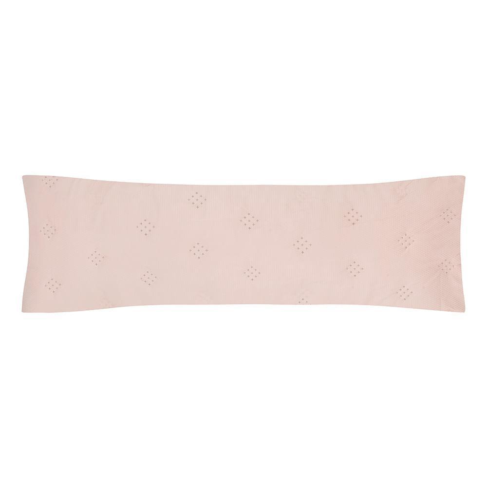 Porta Travesseiro Body Pillow Altenburg Toque Acetinado Ultrawave Anarruga Rosa