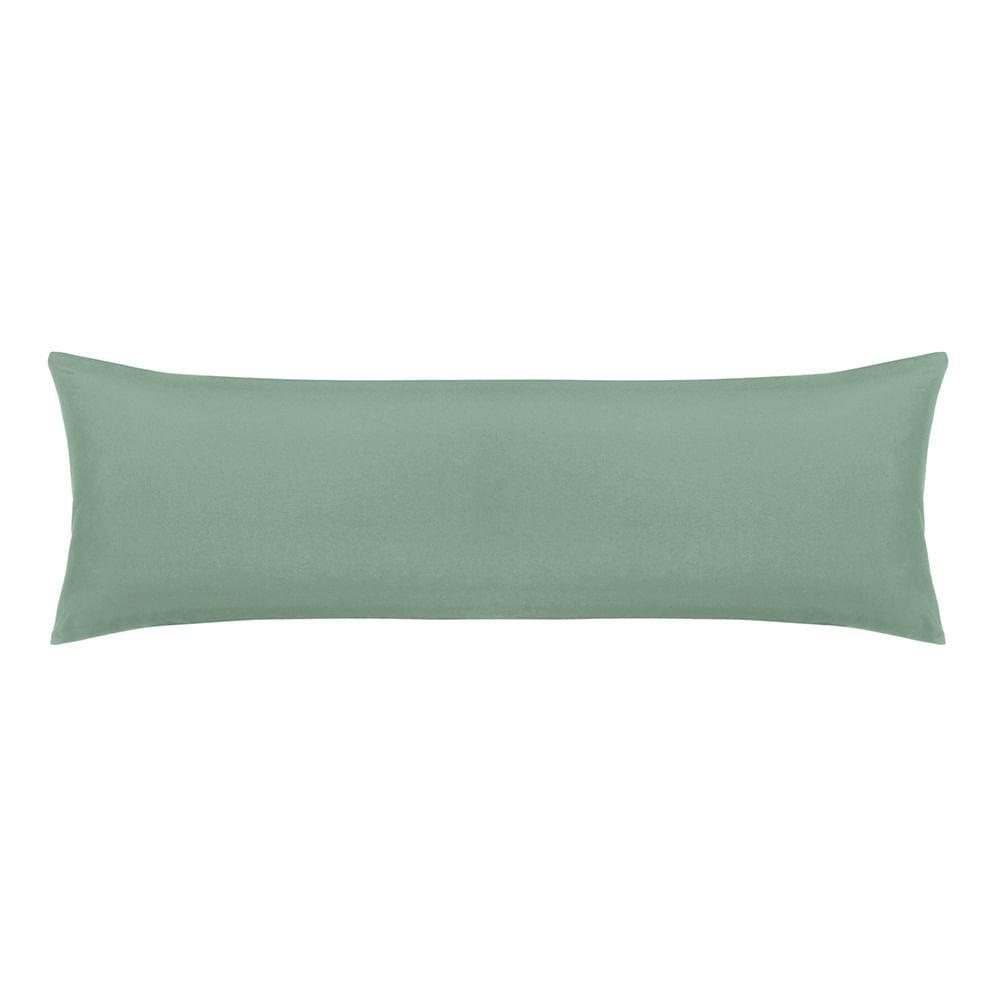 Fronha Super Body Pillow Altenburg Toque Acetinado Verde Granito