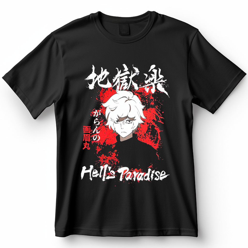 Camisa Hell's Paradise Gabimaru Blusa Camiseta de Anime 100% Algodão