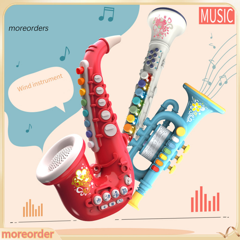 Electric Saxophone Toy for Kids with Light Effects 8 Musical Scales Functional Buttons – Early Education Instrument Ch